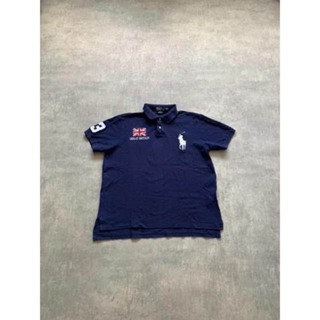 Polo Ralph Lauren Great Britain Big Pony T-shirt Blue Navy Mens
