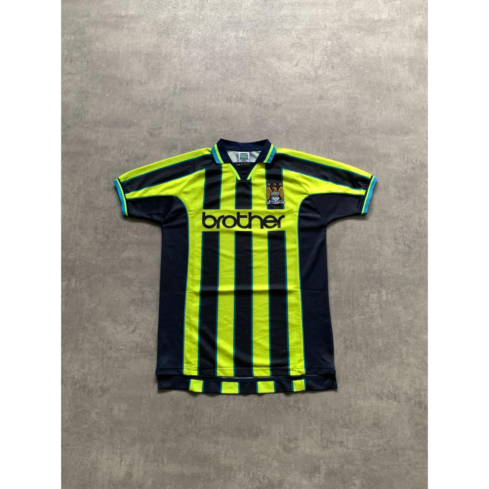 Score Draw Manchester City '99 Away Shirt Jersey Football Soccer