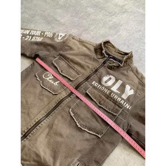 y2k❤️ 00s DIESEL ロゴ デカボタン ダブルジャケット Y2K Diesel FC Denim Zip Jacket Big Logo Size M Brown - Etsy