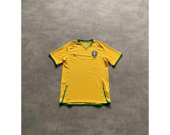 Nike CFB Brasil football soccer jersey t-shirt mens size M yellow