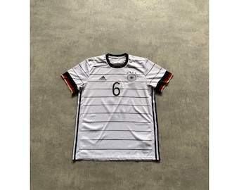 Maglia da calcio Adidas da uomo, taglia L, bianca, Germania #6 Kimmich