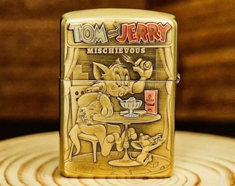 トムとジェリー ジッポーライター：真鍮製、アニメコレクターズ