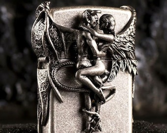 Zapalniczka Zippo Angel & Demon – grawerowany ręcznie antyczny metal, wyprodukowana w USA