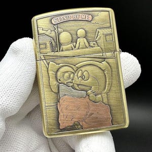 Zippo Doraemon Armor Lighter – 3D Engraved Stand By Me Design, Collectible Anime Gift, Windproof, Made in USA