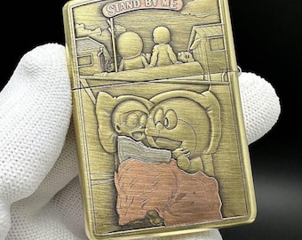 Encendedor Zippo con forma de armadura de Doraemon: artículo de colección de anime grabado en 3D, fabricado en EE. UU.