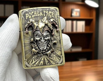 3D Engraved Joker Zippo Lighter: Limited Edition Collectible