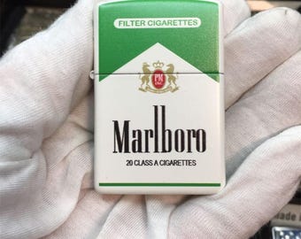 Marlboro Zippo Lighter – Classic Cigarette Pack, Windproof USA Made