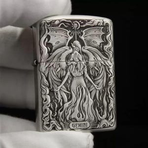 Zodiac Sign Zippo Lighter: Engraved Astrological Design, Made in USA