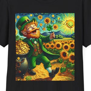 Leprechaun Sunflower T-Shirt | Fun St. Patrick&#39;s Day Gift, Spring Apparel, Unisex Tee, Festival Wear, Rainbow Theme Shirt