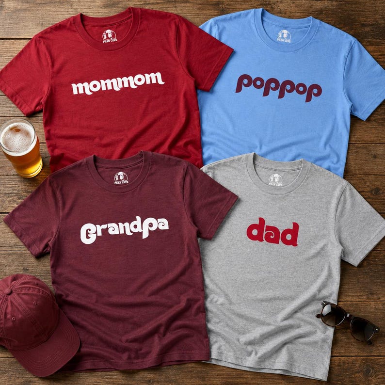 Personalized Philly Baseball T shirt - Dad, Poppop, Brother, Uncle, Your Name - Philly Gift image 1
