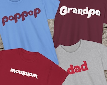 Personalized Philly T shirt - Unisex Heavy Cotton Tee - Dad, Poppop, Brother, Uncle, Your Name