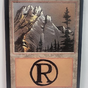 Alphabet Mountain Hand Painted Magic the Gathering Alter