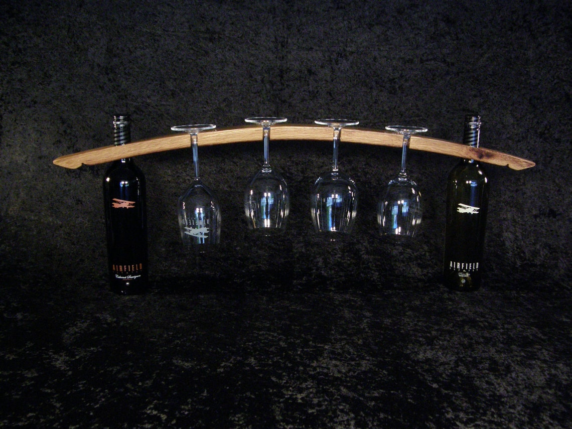 The Model 421 Wine Barrel Stave wine glass holder Etsy