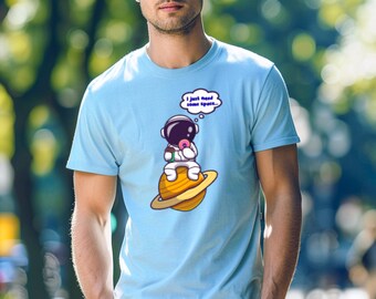 Camiseta con gráfico de donut de astronauta: camiseta unisex para amantes del café cósmico