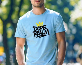 Camiseta con grafiti "Dope Realm": ropa urbana de hip hop