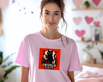 Camiseta Catzilla Monster Cat: estilo Godzilla, destrucción urbana