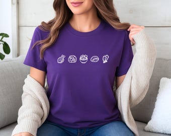 Camiseta unisex para amantes del sushi: camiseta gráfica de comida japonesa