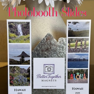 Set of Custom Photo Booth Slide Magnets-Turn Any Photo Into Retro Photo Booth Style-Personalized Fridge Magnets,Vintage Photo Keepsake