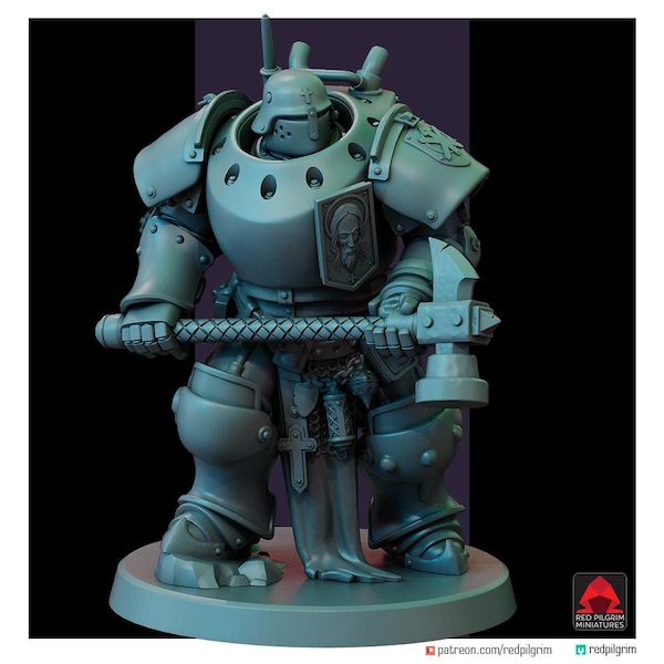 Soldado modular con armadura de máquina 2 - Compatible con trincheras - Miniaturas impresas