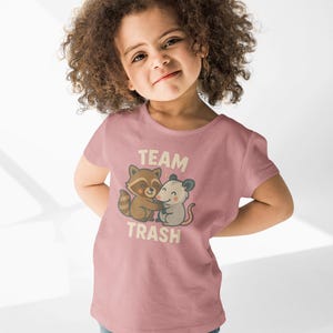 Adorable Toddler Short Sleeve Tee - Team Trash Design, Cute Animal Shirt, Kids Gift, Playtime Tee, Eco-Friendly Apparel