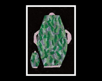 GARDEN VASE: A3 Giclée Fine Art Print | Illustration | Limited edition