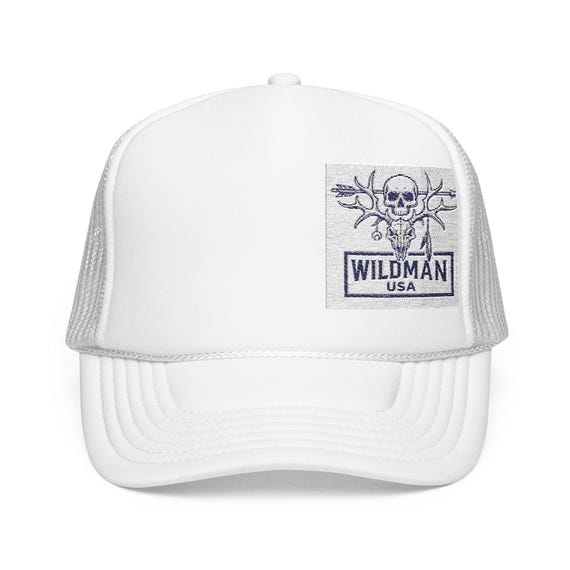 Embroidered Foam Trucker Hat - Wildman USA, Casual Style, Outdoor Gear, Summer Fashion, Gift for Him
