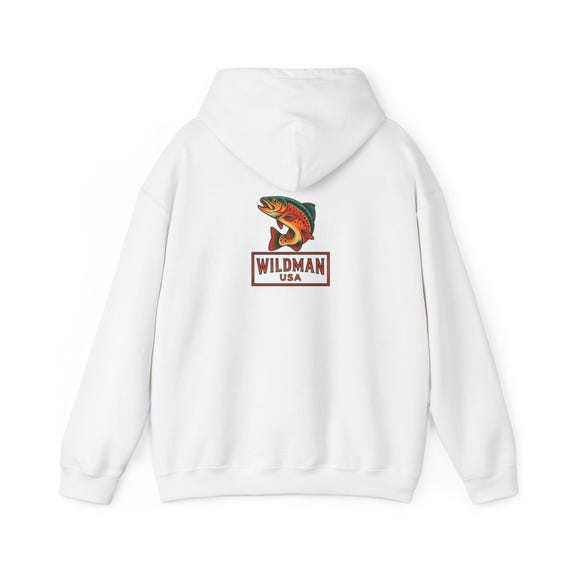Wildman USA Graphic Hoodie for Fishing Lovers, Cozy Sweatshirt, Outdoor Apparel, Gift for Anglers, Perfect for Fall