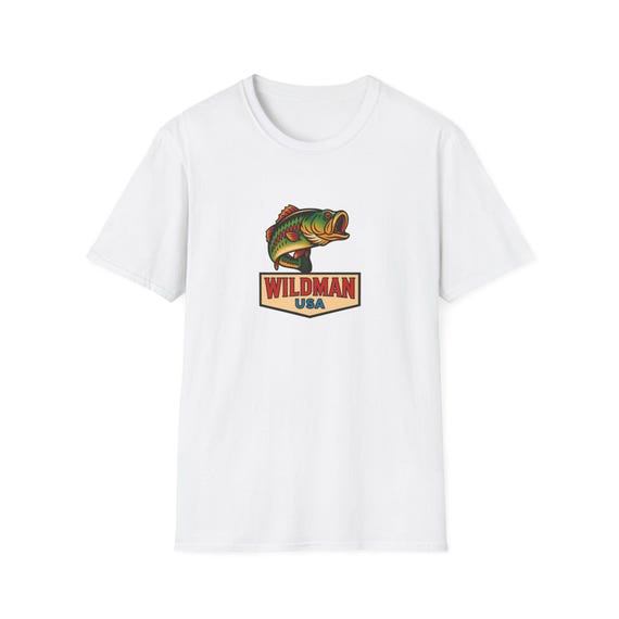 Wildman Fishing T-Shirt, Unisex Outdoor Apparel, Gift for Nature Lovers, Casual Wear, Perfect for Fishermen and Adventurers