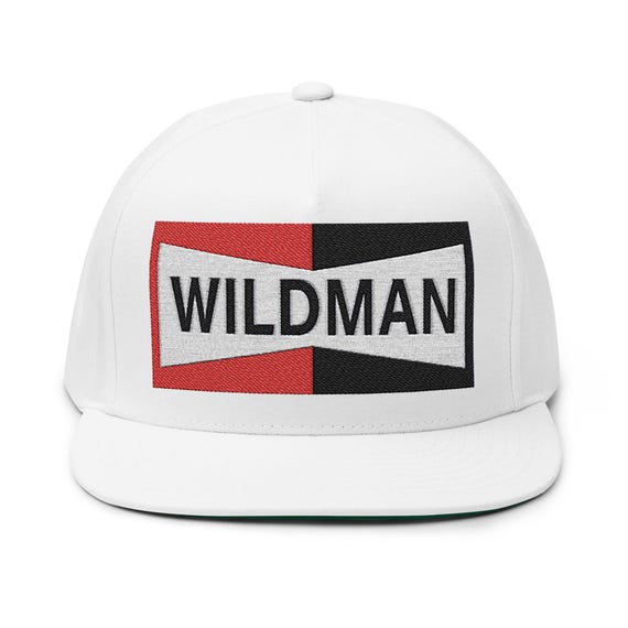 Wildman Embroidered Flat Bill Cap | Trendy Snapback Hat for Outdoor Lovers, Summer Accessories, Unique Gift, Casual Style, Adventure Cap