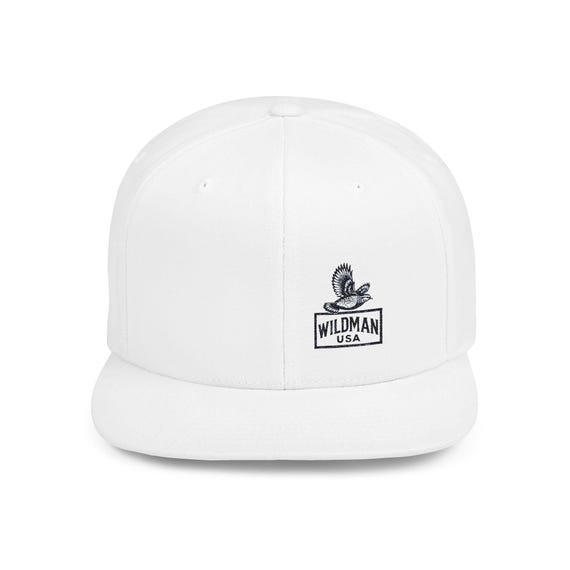 Wildman USA Flat Bill Snapback Cap - Trendy Hat for Outdoors, Sports, Casual Wear, Gift for Him, Summer Accessory