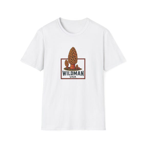 Wildman USA Mushroom Lover T-Shirt, Nature T-Shirt, Fun Gift for Foragers, Outdoor Adventures, Unisex Tee, Botanical Apparel