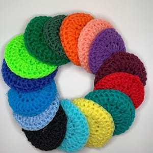 Nylon Pot Scrubbers, 3.5" Double Sided Scrubby, Crochet Scrubbies