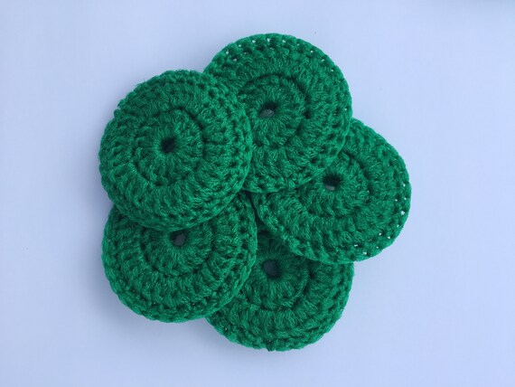 6 Kelly Green NYLON NET POT SCRUBBIES