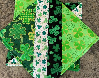 St Patrick's Day Pot Holder, Shamrock Hot Pad Set