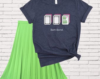 Mahjong Mahjongg Bam Bond Tee 007