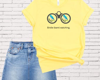 Mahjong Mahjongg Bird Bam Watching Tee