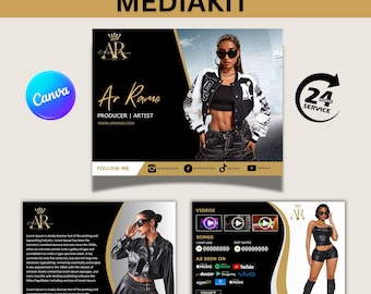 Editable Influencer Media Kit Template: Professional Brand EPK (Canva)