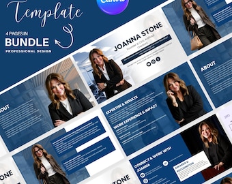 Editable Media Kit Template Canva: Influencer, Blogger, Artist (4-Page)