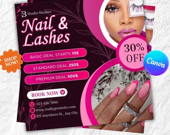 Nail Tech Flyer: DIY October Fall Specials (Canva Template)