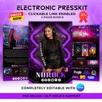 8 Page Music Electronic Press Kit, Artist Media Kit, EPK for Musicians ...