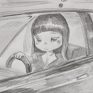 Original pencil drawing 'Road Aggression' by TrezeTreze