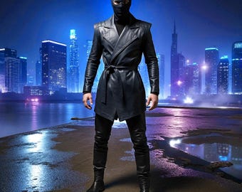 Men's Leather Ninja Outfit | Samurai Cosplay, Gothic Festival Costume