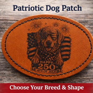 Benutzerdefinierte Hunderasse Patch, Patriotisches Kunstleder Eisen auf Hut Zubehör