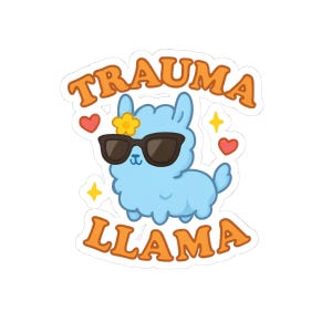 Stickers trauma lama, stickers lama mignon pour ordinateurs portables, décoration de journal, cadeau amusant pour les collègues, humour emt, humour ambulancier