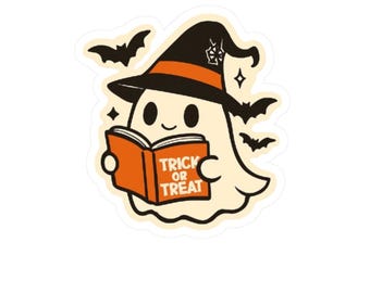 Naklejki wycinane z motywem duszka na Halloween | Dekoracje na „cukierek albo psikus”, urocze naklejki dla dzieci, upominki na imprezę halloweenową, dekoracje na laptopa, prezent dla ducha [...]