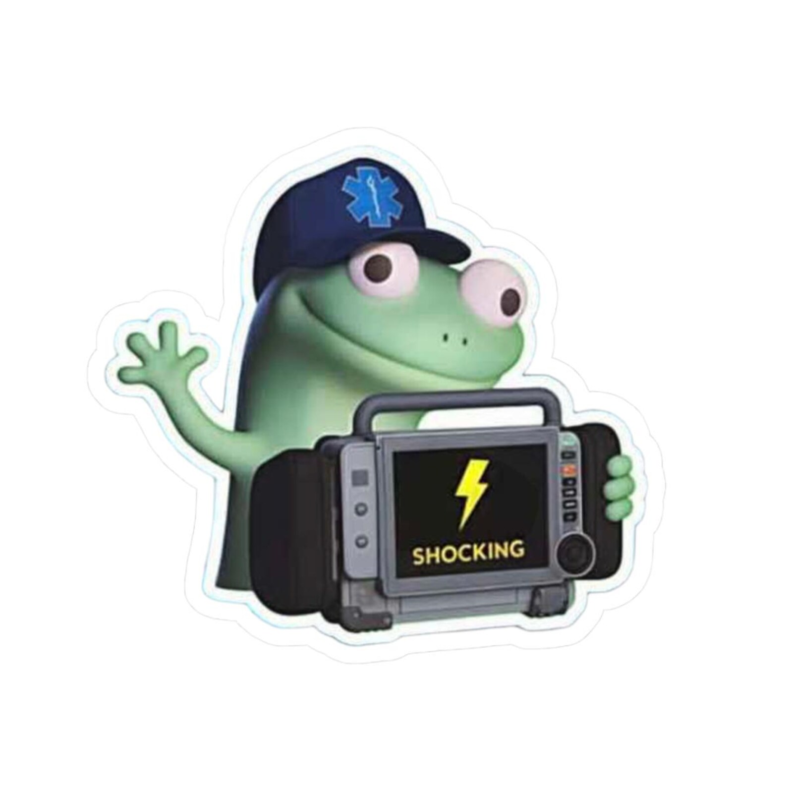 Soching Sticker Shocking Paramedic Frog Sticker | Fun Laptop Decor, Cute Gift for EMT ...