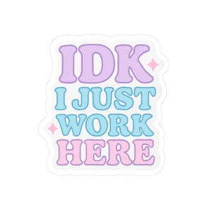 Playful Kiss-Cut Stickers for Work & Fun, Quirky Decals for Laptops, Journals, Water Bottles, Gifts, Office Decor