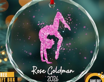 Personalized Gymnastics Christmas Ornament, Custom Gymnast Keepsake Gift for Sister Friend Teens Girls, Gymnastics Sports Team Gifts