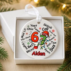 charisma kid
fun ornament
gift for teen
genz ornament
funny teen ornament
gen z gen alpha teen
gen alpha slang
teen boy gift
67 ornament
gen z slang gift
funny ornament
six seven ornament
trend ornament