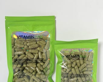 Spirulina, Matcha, Moringa Vegan Capsules- Energy, Detox, Daily Greens